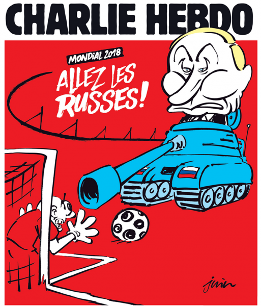 На обложку Charlie Hebdo «напал» Путин на танке