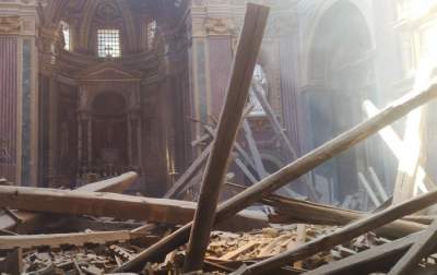 В Риме рухнула крыша церкви
