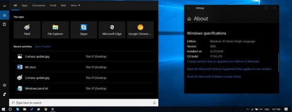 Microsoft тестирует настроенный пользовательский интерфейс для Cortana в Windows 10 1809